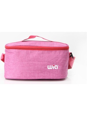 Wia Isı Yalıtımlı Pembe Beslenme Çantası – Ayarlanabilir Omuz Askılı, Dayanıklı Kumaş, Yerli Üretim, 13x24x14 cm