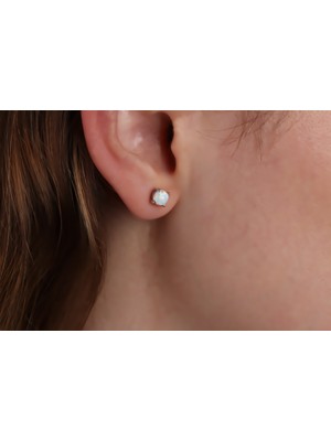 Glorria Gümüş Opal Küpe