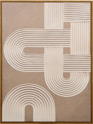 Evidea Evidea Deco Geometry Tablo - Bej - 75X100 cm