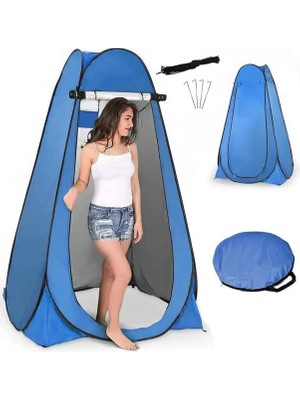 Realx Otomatik Kamp Duş ve Giyinme WC Çadırı 120x120x190 cm 2 Mevsim Su Geçirmez Polyester Taşıma Çantalı