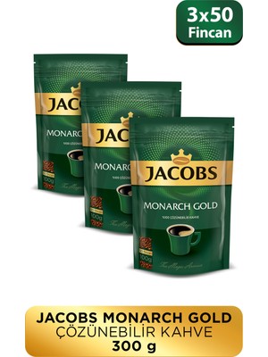 Jacobs Monarch Gold Granül Kahve 100 gram x 3 Paket Kafeinli Yoğun Aroma ile Pratik Demleme İmkanı