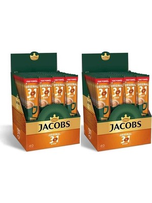 Jacobs 3'ü 1 Arada  Karışım Kahve 80 Adet ( 40'lı Kutu x 2)