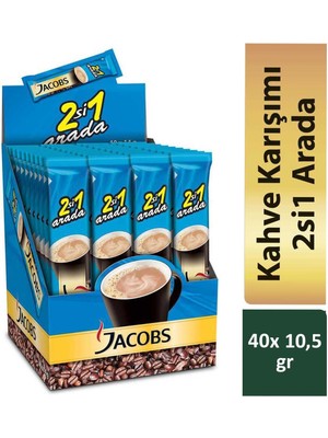 Jacobs 2'si 1 Arada 40 Adet Öğütülmüş Stick Kahve - Türkiye Menşeli Monarch Aromalı