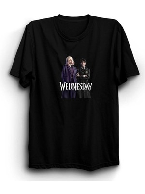 Zoka Wear Unisex Bol Kalıp Wednesday And Enid Dizi, Film Tişört