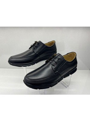 Tardelli 4372 Siyah Deri Yumuşak Taban Erkek Ayakkabı