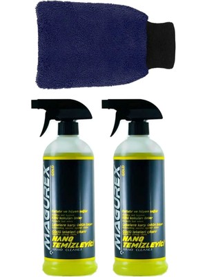 Magurex Nano Temizleyici - Güçlü Kir ve Leke Çıkarma, Çok Yüzeyli Kullanım için Uygun, 2 x 800 ml, Uygulama Eldiveni Hediye