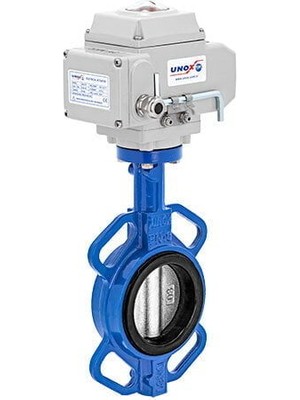 Unox DN200-8" Wafer Tip 220 V Ac Elektrikli Aktüatörlü Kelebek Vana Paslanmaz AISI304 Klape