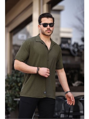 Tex Republic Tex Republic Erkek Beyaz Oversize Yazlık Bürümcük Gömlek