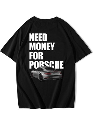 BRZ Collection Unisex Oversize Need Money For Porsche T-Shirt