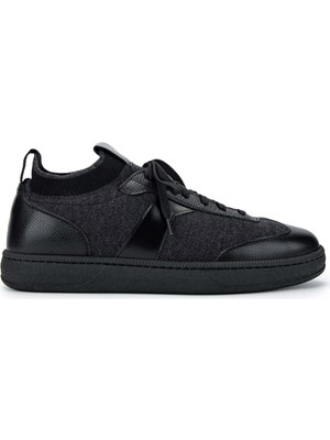 Giampiero Nicola Erkek Hakiki Deri Siyah Casual Ayakkabı 664 44516B Erk Ayk SK24-25 Nero