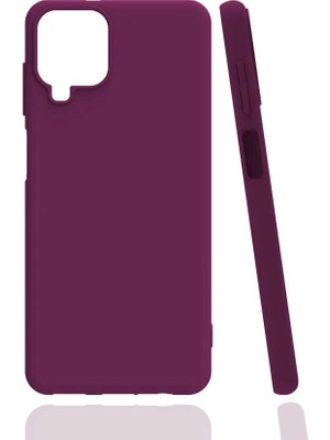 Galaxy A12 Kılıf Zore Biye Silikon-Mor