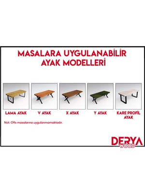 Deryawood Doğal Ahşap Yemek MASASI-80-200