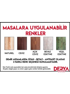 Deryawood Doğal Ahşap Yemek MASASI-70-140