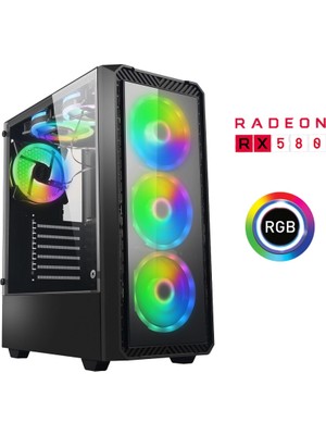 Xaser XSR364 I7 4790 3.60 GHz 16GB Ram 512GB SSD 8gb RX580 24" Curved Oyuncu Masaüstü Bilgisayarı