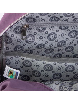 Nas Bag Unisex Büyük Boy Su Geçirmez (Waterproof) Hafif Sırt Çantası Çok Gözlü Mor