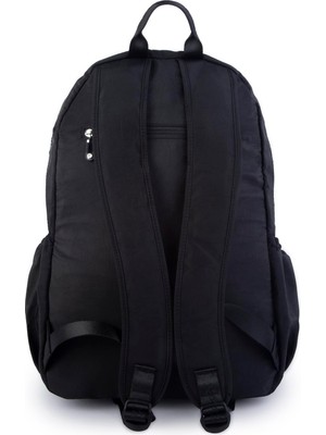 Nas Bag Unisex Büyük Boy Su Geçirmez (Waterproof) Hafif Sırt Çantası Çok Gözlü Siyah