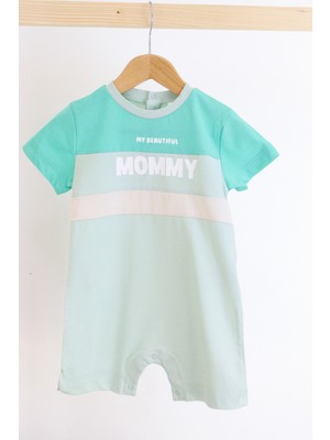 Harika Kids Kız Bebe&çocuk Penye Kumaş Mommy Baskılı Tulum