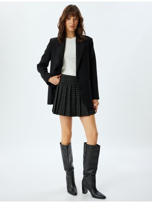 Koton Mini Pileli Etek Standart Bel