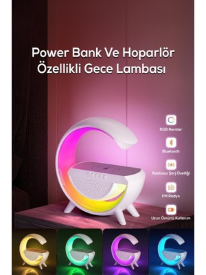 DEMPOWER Powerbank ve Hoparlör Özellikli Gece Lambası