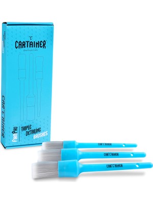 Cartainer Firmpro Turkuaz Üçlü Sentetik Fırça Seti