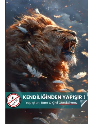 Pi Papers Galatasaray Poster, Premium Baskı Poster, Aslan Duvar Posteri, Galatasaray Hediyelik Ürün Önerisi