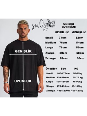 Swozz Oversize Unisex Pamuklu Where Is My Mind Baskılı T-Shirt