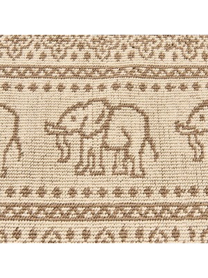 Evidea Soft Elephant 2'li Banyo Paspası - Kahverengi - 60X100 cm + 50X60 cm