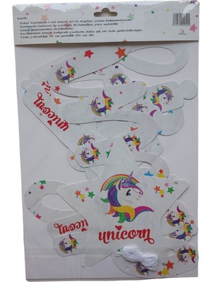 Ngüzel Party Unicorn Iyi Ki Doğdun Kaligrafi Banner