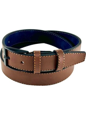 Süzer Deri 3 cm Klasik Suni Deri Çocuk Kemeri Kız Erkek Okul Kemeri Kahverengi