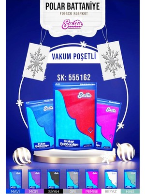 Sasta Polar Battaniye 180X210CM Çift Kişilik (Tv - Televizyon) - Pembe