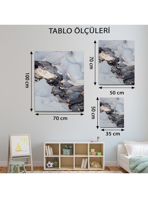 Mervolia Soyut Temalı  Mermer Desenli Tablo TBL560