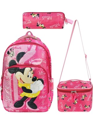 Zennur Master Pack Sim Karakter Desenli Beslenmelik ve Kalemlikli Kız Ilk Okul Sırt Çantası