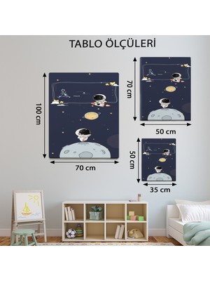 Mervolia Bebek Temalı  Astronot Tablo TBL815