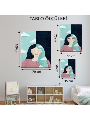 Mervolia Illüstrasyon Temalı  Dekoratif Tablo TBL848