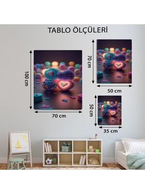 Mervolia Modern Temalı  Aşk Parlaması Tablo TBL445