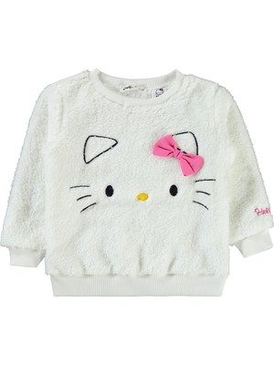 Hello Kitty Kız Çocuk Sweatshirt 2-5 Yaş Ekru