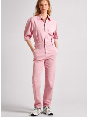 Pepe Jeans Düz Açık Pembe Kadın Tulum PL230487