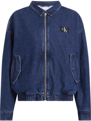 Calvin Klein Jeans Koyu Lacivert Kadın Denim Ceket Denım Bomber