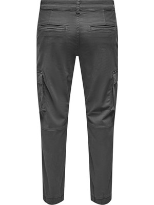 Only & Sons Lastikli Paça Antrasit Erkek Kargo Pantolon Onscam Stage Cargo Cuff Lıfe 6687 N