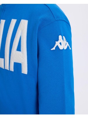 Kappa Authentic Eroi Jkt Italia Erkek Mavi Regular Fit Fermuarlı Eşofman Üstü