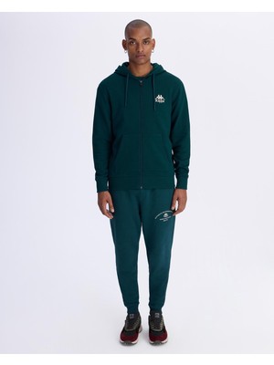 Kappa Authentic Franz Full Zip Erkek Petrol Yeşili Regular Fit Fermuarlı Eşofman Üstü