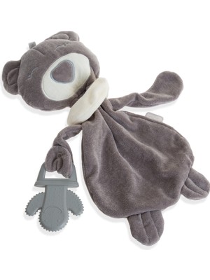 Babyjem Diş Kaşıyıcılı Gri Ayıcık Uyku Arkadaşım Peluş Malzeme ile Güvenli Kullanım