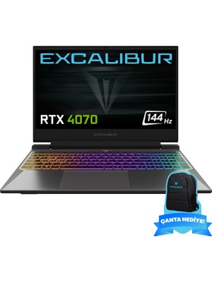 Casper Excalibur G870.1270-EF70X-B Intel Core i7-12700H 64GB RAM 1 TB NVME SSD GEN4 8GB RTX4070 Freedos Gaming Laptop