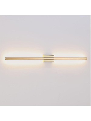 Bamyum Dorotea LED Aplik Gold Metal Tekli Duvar Aydınlatma G9 Her Yöne Işık 80 cm