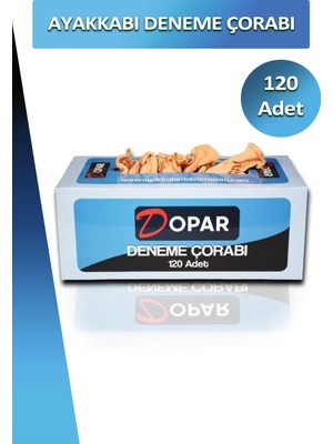 Dopar Ayakkabı Deneme Çorabı Tek Kullanımlık 120 Adet