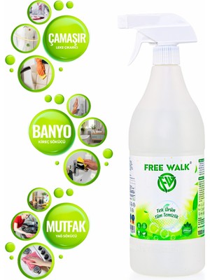 Free Walk Çok Amaçlı Bitkisel Temizleyici - Leke Çıkarıcı, Yağ Sökücü, Yüzey Temizleyici %100 Bitkisel