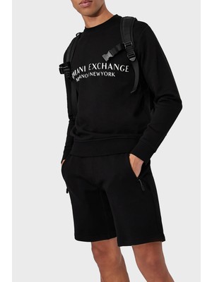 Armani Exchange Baskılı Pamuk Bisiklet Yaka Sweat Erkek Sweat 8NZM88 Zjkrz 1200