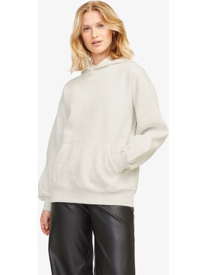 Jjxx Jxjasmin Kadın Bej Sweatshirt 12262475-WHITEMELANGE