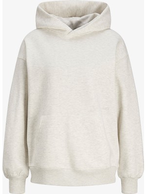 Jjxx Jxjasmin Kadın Bej Sweatshirt 12262475-WHITEMELANGE