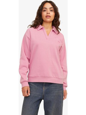 Jjxx Jxpallas Kadın Pembe Sweatshirt 12262669-MOONLITEMAUVE